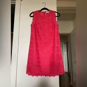 Coral lace dress